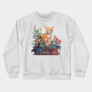 Cute Bengal cat Crewneck Sweatshirt